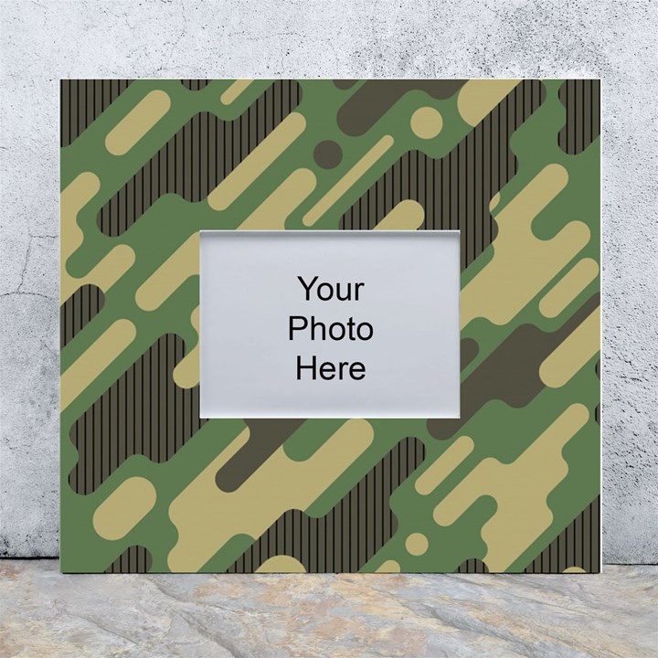 Camouflage-pattern-background White Wall Photo Frame 5  x 7 