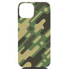 Camouflage-pattern-background Iphone 14 Black Uv Print Case by Salman4z