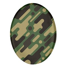 Camouflage-pattern-background Oval Glass Fridge Magnet (4 Pack) by Salman4z