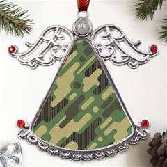 Camouflage-pattern-background Metal Angel With Crystal Ornament