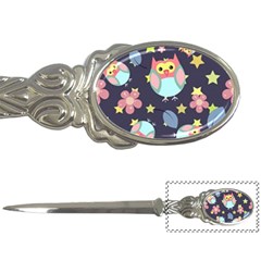 Owl-stars-pattern-background Letter Opener by Salman4z