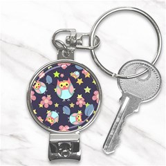 Owl-stars-pattern-background Nail Clippers Key Chain by Salman4z