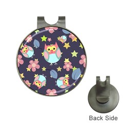 Owl-stars-pattern-background Hat Clips With Golf Markers by Salman4z