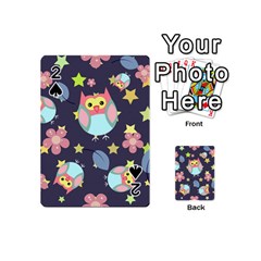 Owl-stars-pattern-background Playing Cards 54 Designs (mini)