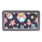 Owl-stars-pattern-background Memory Card Reader (Mini) Front