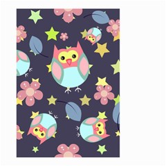 Owl-stars-pattern-background Small Garden Flag (two Sides) by Salman4z