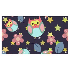 Owl-stars-pattern-background Banner And Sign 7  X 4  by Salman4z