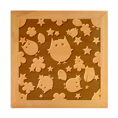 Owl-stars-pattern-background Wood Photo Frame Cube by Salman4z