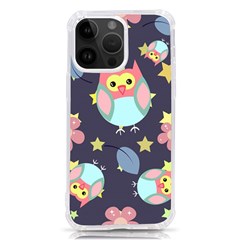 Owl-stars-pattern-background Iphone 14 Pro Max Tpu Uv Print Case by Salman4z