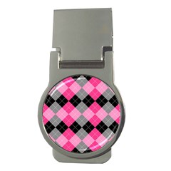 Seamless-argyle-pattern Money Clips (round)  by Salman4z