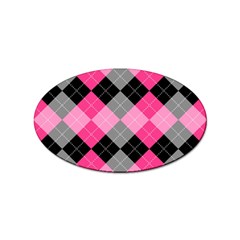 Seamless-argyle-pattern Sticker (oval) by Salman4z