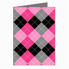 Seamless-argyle-pattern Greeting Cards (pkg Of 8)