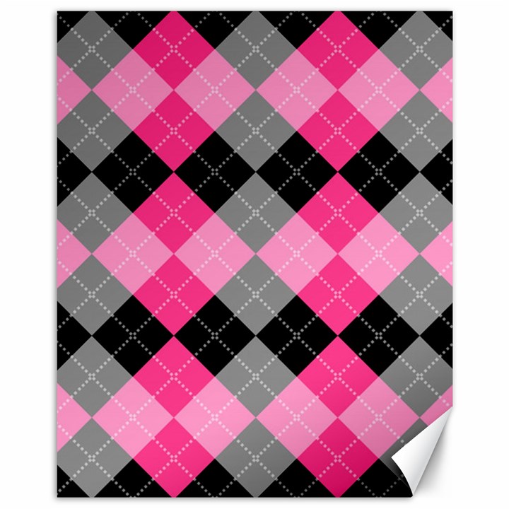 Seamless-argyle-pattern Canvas 11  x 14 