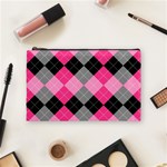 Seamless-argyle-pattern Cosmetic Bag (Medium) Front