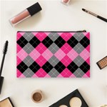 Seamless-argyle-pattern Cosmetic Bag (Medium) Back