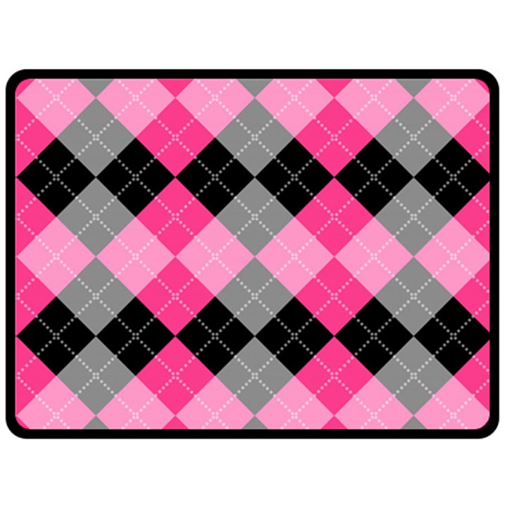 Seamless-argyle-pattern Fleece Blanket (Large)