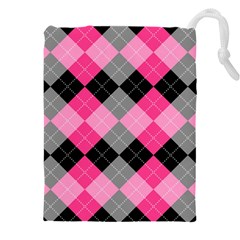 Seamless-argyle-pattern Drawstring Pouch (4xl) by Salman4z