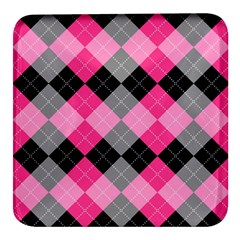 Seamless-argyle-pattern Square Glass Fridge Magnet (4 Pack) by Salman4z