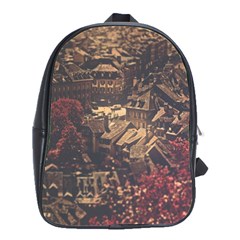 Vintage Cityscape City Retro Old School Bag (large) by Salman4z