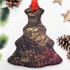 Vintage Cityscape City Retro Old Ornament (christmas Tree) 