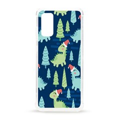 Cute Dinosaurs Animal Seamless Pattern Doodle Dino Winter Theme Samsung Galaxy S20 6.2 Inch TPU UV Case