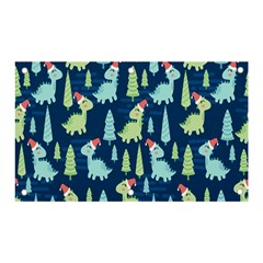 Cute Dinosaurs Animal Seamless Pattern Doodle Dino Winter Theme Banner and Sign 5  x 3 