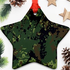 Military Background Grunge Star Ornament (two Sides) by pakminggu