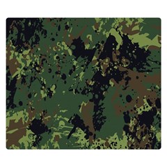 Military Background Grunge Two Sides Premium Plush Fleece Blanket (small) by pakminggu