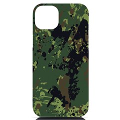 Military Background Grunge Iphone 14 Plus Black Uv Print Case