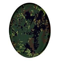 Military Background Grunge Oval Glass Fridge Magnet (4 Pack) by pakminggu