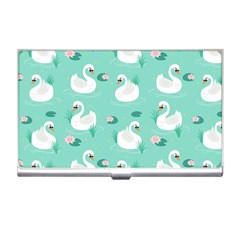 Elegant Swan Seamless Pattern Business Card Holder by pakminggu