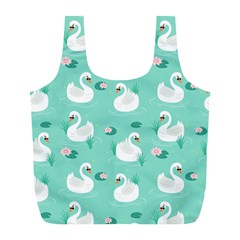 Elegant Swan Seamless Pattern Full Print Recycle Bag (l) by pakminggu