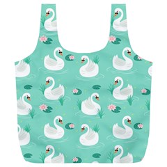 Elegant Swan Seamless Pattern Full Print Recycle Bag (xl) by pakminggu