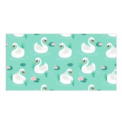 Elegant Swan Seamless Pattern Satin Shawl 45  X 80  by pakminggu