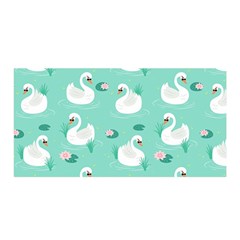 Elegant Swan Seamless Pattern Satin Wrap 35  X 70  by pakminggu