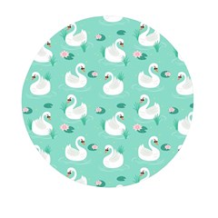 Elegant Swan Seamless Pattern Mini Round Pill Box by pakminggu