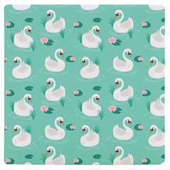 Elegant Swan Seamless Pattern Uv Print Square Tile Coaster 