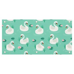 Elegant Swan Seamless Pattern Banner And Sign 6  X 3  by pakminggu