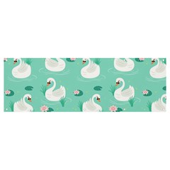 Elegant Swan Seamless Pattern Banner And Sign 12  X 4  by pakminggu