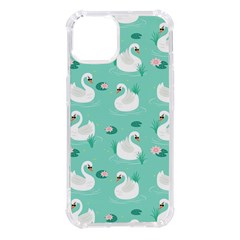 Elegant Swan Seamless Pattern Iphone 14 Tpu Uv Print Case by pakminggu