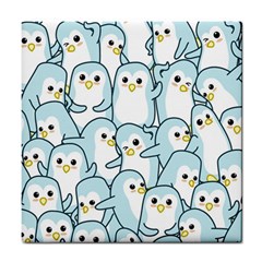 Penguins Pattern Tile Coaster by pakminggu