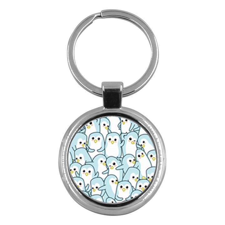 Penguins Pattern Key Chain (Round)