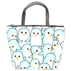 Penguins Pattern Bucket Bag by pakminggu