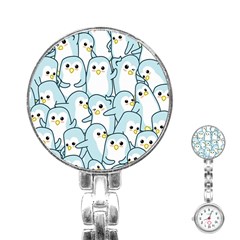 Penguins Pattern Stainless Steel Nurses Watch by pakminggu