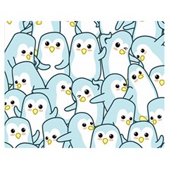 Penguins Pattern Two Sides Premium Plush Fleece Blanket (medium) by pakminggu