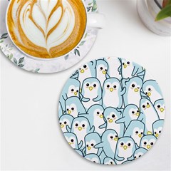 Penguins Pattern Uv Print Round Tile Coaster by pakminggu