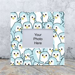 Penguins Pattern White Box Photo Frame 4  X 6 