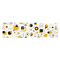 Flat Geometric Shapes Background Oblong Satin Scarf (16  X 60 ) by pakminggu