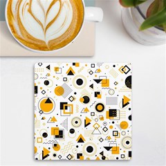 Flat Geometric Shapes Background Uv Print Square Tile Coaster  by pakminggu