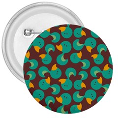 Vector Illustration Seamless Pattern With Cartoon Duck 3  Buttons by pakminggu